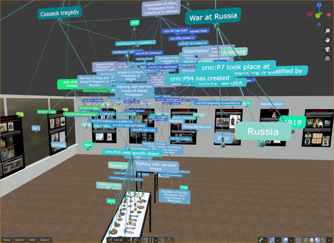 Grafik einer virtuellen Ausstellung