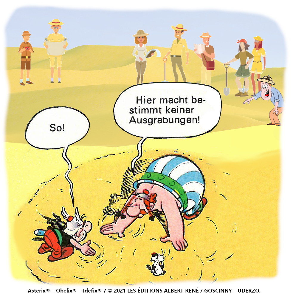 Ein Comic von Asterix und Obelix.